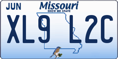 MO license plate XL9L2C