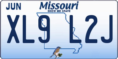 MO license plate XL9L2J