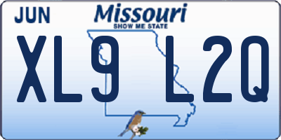 MO license plate XL9L2Q