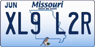 MO license plate XL9L2R
