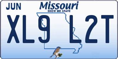 MO license plate XL9L2T