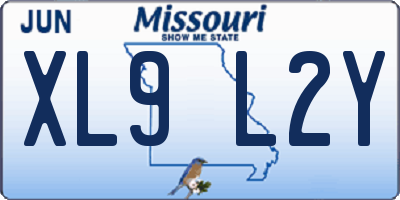 MO license plate XL9L2Y