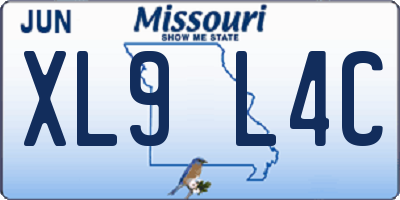 MO license plate XL9L4C