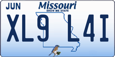 MO license plate XL9L4I
