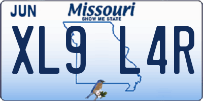 MO license plate XL9L4R