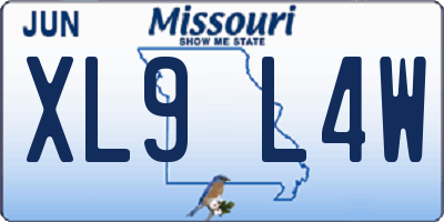 MO license plate XL9L4W