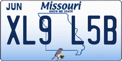 MO license plate XL9L5B