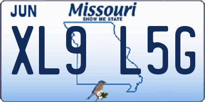 MO license plate XL9L5G