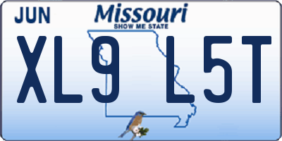 MO license plate XL9L5T