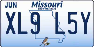 MO license plate XL9L5Y