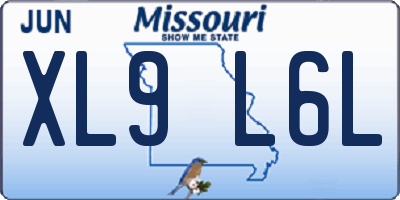 MO license plate XL9L6L