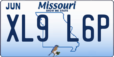 MO license plate XL9L6P