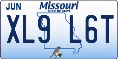 MO license plate XL9L6T