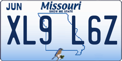 MO license plate XL9L6Z