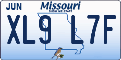 MO license plate XL9L7F