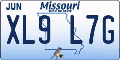 MO license plate XL9L7G