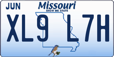 MO license plate XL9L7H