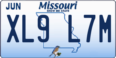 MO license plate XL9L7M