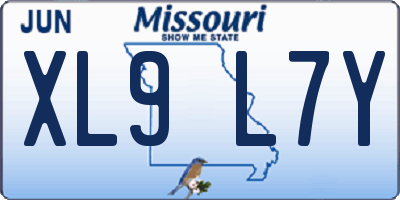 MO license plate XL9L7Y