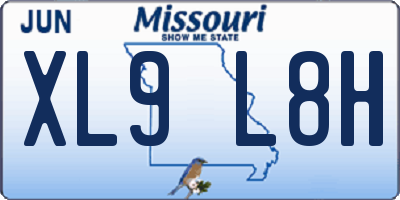 MO license plate XL9L8H
