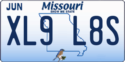 MO license plate XL9L8S