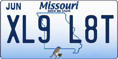 MO license plate XL9L8T