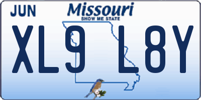 MO license plate XL9L8Y