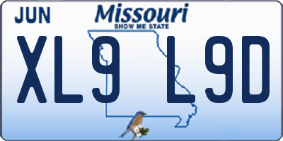 MO license plate XL9L9D