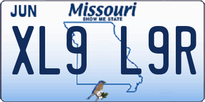 MO license plate XL9L9R