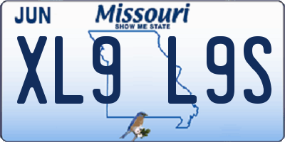 MO license plate XL9L9S