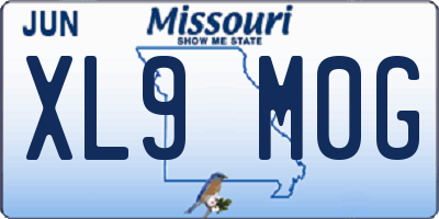 MO license plate XL9M0G