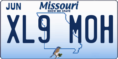 MO license plate XL9M0H