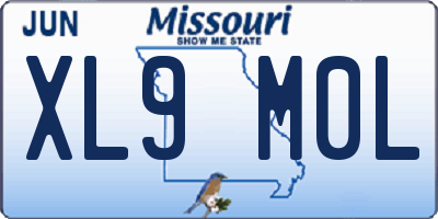 MO license plate XL9M0L