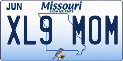 MO license plate XL9M0M