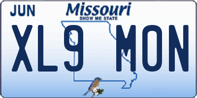 MO license plate XL9M0N