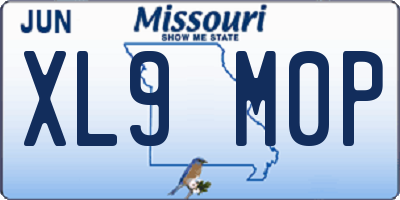 MO license plate XL9M0P