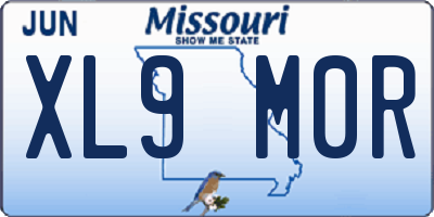 MO license plate XL9M0R