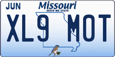 MO license plate XL9M0T