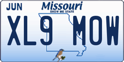 MO license plate XL9M0W