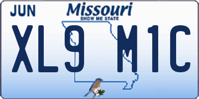 MO license plate XL9M1C