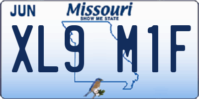 MO license plate XL9M1F
