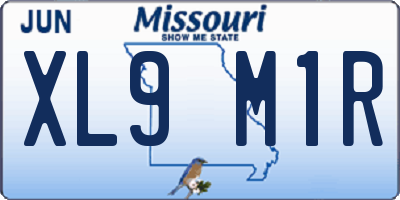 MO license plate XL9M1R