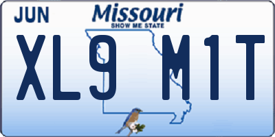 MO license plate XL9M1T