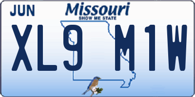 MO license plate XL9M1W