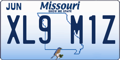 MO license plate XL9M1Z