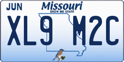 MO license plate XL9M2C