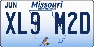 MO license plate XL9M2D