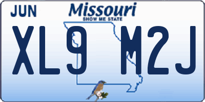 MO license plate XL9M2J