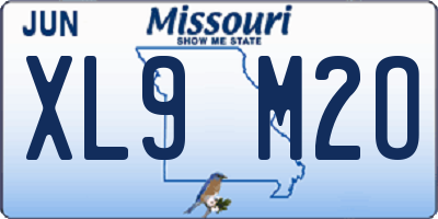 MO license plate XL9M2O