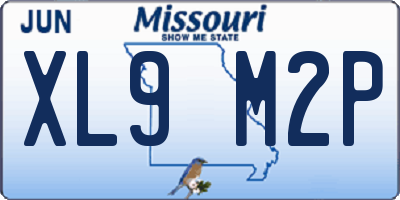 MO license plate XL9M2P